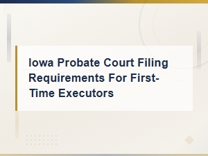 Iowa Probate Filing Guide for First-Time Executors